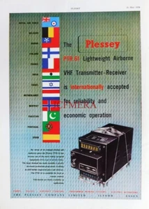 PLESSEY 'PTR.61' Airborne VHF Transmitter-Receiver Advert, 1954 Print : 627-69 - Bild 1 von 1