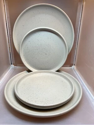 Gibson Home Stone Lava 2 Dinner and 2 Salad Plates in Matte Gray - Image 1 of 4