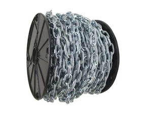 Zinc Plated Rigging Chain Bulk 1/0 x 100 FT 465 LBS Working Load Farm Fence etc. - Picture 1 of 2