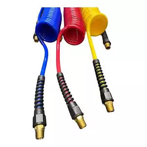 Manguera de aire en espiral Flexcoil® con accesorios de alivio de tensión reutilizables | Hecha en EE. UU. - Imagen 1 de 14