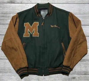 Vintage Golden Bear Microsoft Leather Wool Varsity Jacket Large 90’s - Picture 1 of 9