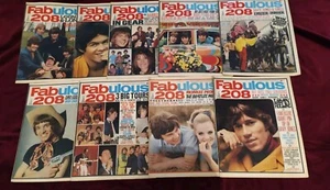 VINTAGE RARE LOT OF 9 - FABULOUS 208 - MUSIC MAGAZINES & POSTERS 1968 - Picture 1 of 11