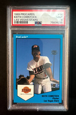 Keith Comstock 1989 Procards Ball in Nuts ESPN #14 Las Vegas Stars PSA 9 MINT
