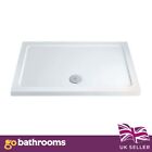 Eacon Low Profile Rectangle White Stone Resin Acrylic Shower Tray | 1100x700mm