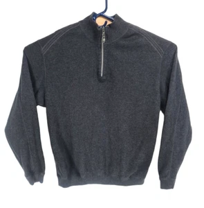 Tommy Bahama Herrenpullover mit 1/4 Reißverschluss Größe XL schwarz Langarm scharf ordentlich - Bild 1 von 7