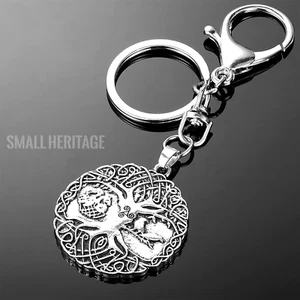 Llavero vintage nórdico vikingo árbol de la vida amuleto regalo talismán plateado - Imagen 1 de 3