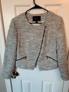 Banana republic coat jacket blazer size 8 p white and black - Picture 1 of 5