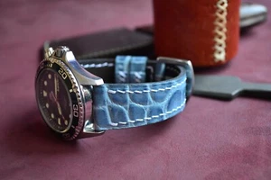 Handmade Leather Watch Band, 22mm Watch Strap, Soft & Supple Watch Strap - Picture 1 of 6
