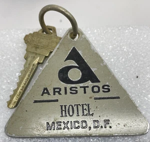 MEXIKO Aristos HOTELS Werbung Zimmer Schlüsselanhänger Cancun Cozumel Acapulco Motel alt - Bild 1 von 2