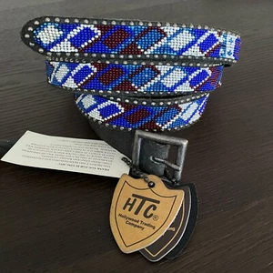 HTC Los Angeles beaded belt Mod. Arizona size 105/42 Made in India - Picture 1 of 12