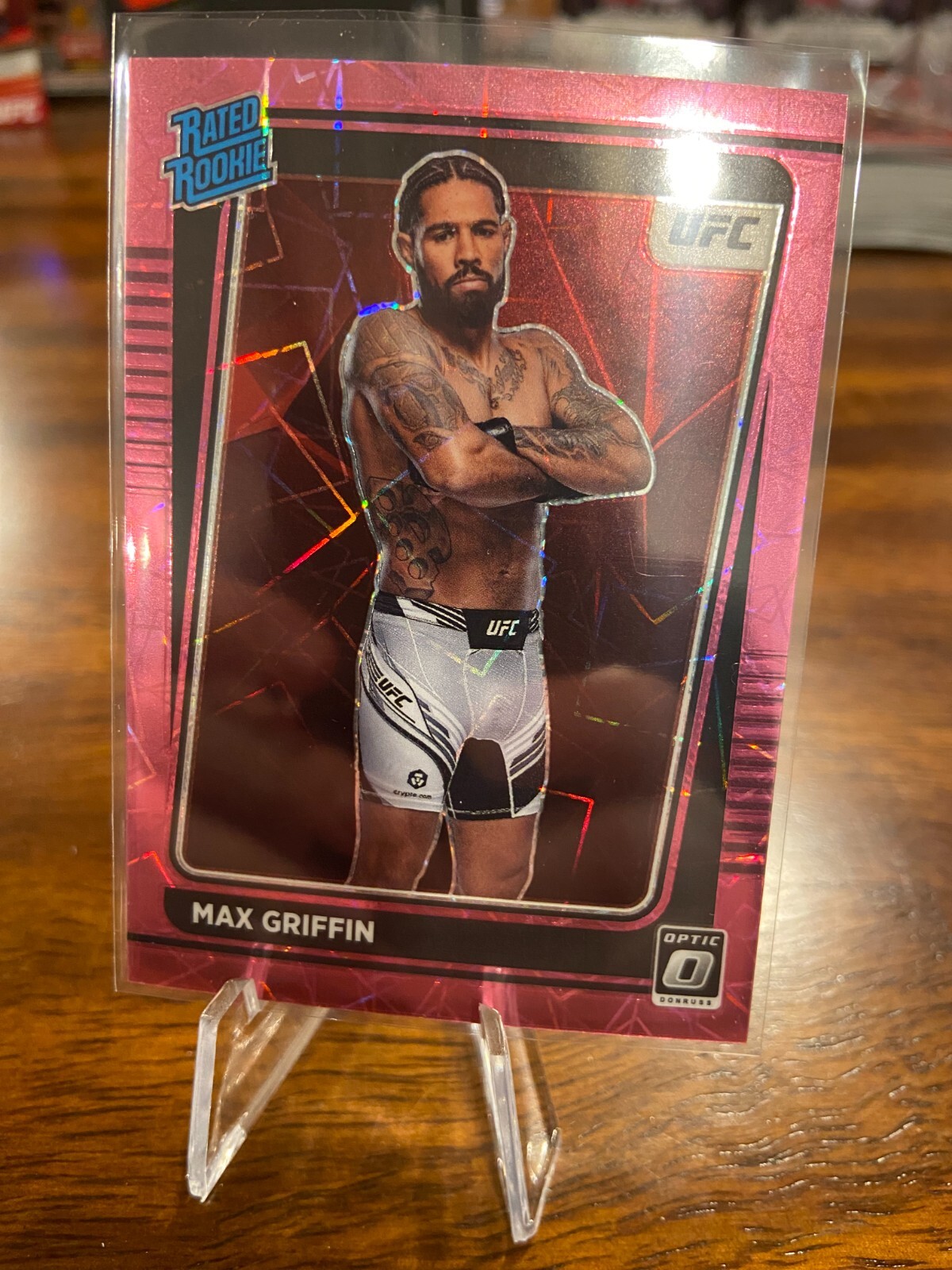 Max Griffin pink velocity Rated Rookie optic UFC 2022 Donruss optic /79 #119