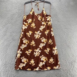 BP Dress Womens 2X Brown Halter Floral Summer Dress New - Picture 1 of 8