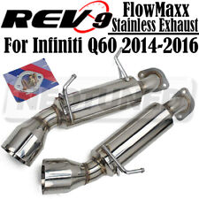 Rev9 FlowMaxx Stainless Axle-Back Exhaust 60mm Pipe For Infiniti Q60 V36 2014-16
