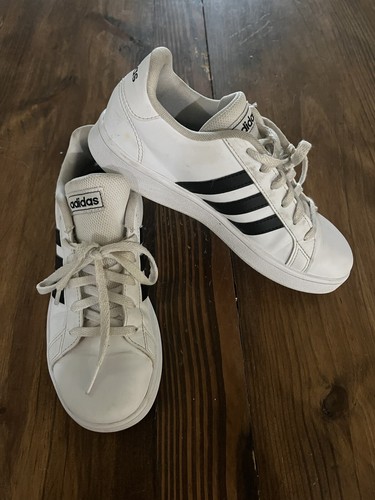 Adidas Grand Court Sneaker bianche nere giovanili taglia US 4 EF0103