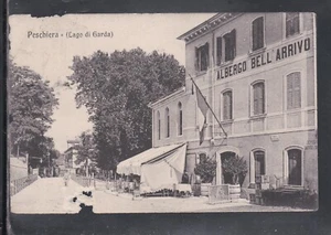 Cartolina Peschiera Albergo Bell'Arrivo ANIMATA EA631 - Picture 1 of 2