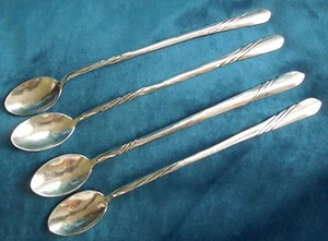 LOT Four(4)Vintage Silver Navajo ICED TEA SPOONS*8.5 Inches*111 Grams*3.9 Ounces - Picture 1 of 7