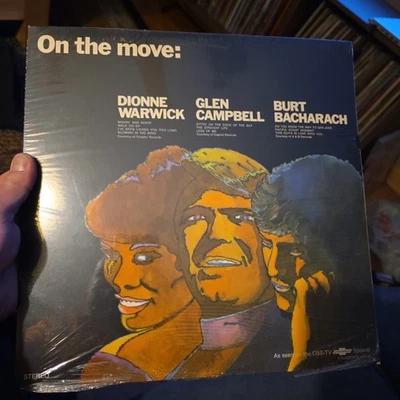 Dionne Warwick Glen Campbell Burt Bacharach On The Move w/ Shrink LP Vinyl (k) - Image 1 of 2