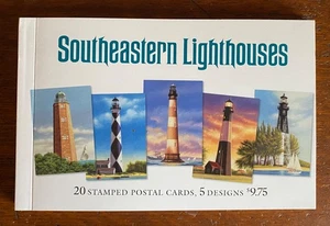 Southeastern Light Houses Stamped Postal Cards 20 Count 5 Designs Mint Condition - Picture 1 of 2