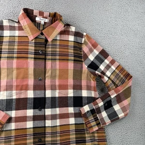 Madewell Flannel Shirt Womens S Classic Ex-Boyfriend Seconda Plaid Casual Basic - Picture 1 of 12