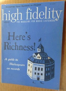 High Fidelity January 1963 Shakespeare on records, Pete Seeger, Zenith, Fisher - Picture 1 of 4