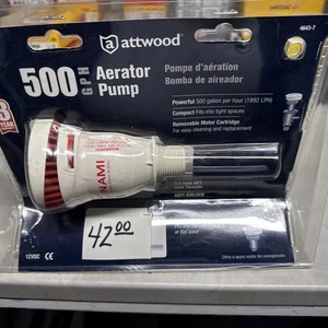 Attwood 4643-7 500 GPH Aerator Pump with 3/4-Inch NPT - Picture 1 of 2