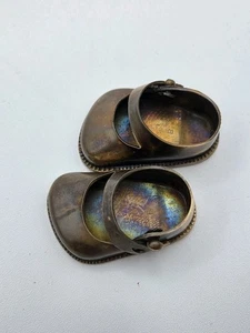 Vintage Bronze Gold Verfärbungen FEENLAND Puppenschuhe für Aschenputtel Größe 01 - Bild 1 von 8