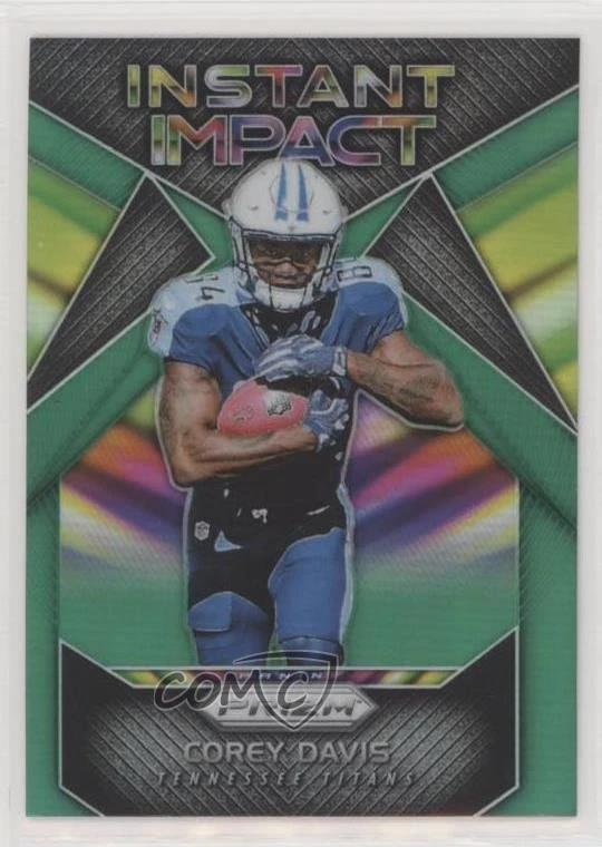 2017 Panini Prizm Instant Impact Green Prizm Corey Davis #4 Rookie RC - Image 1 of 2