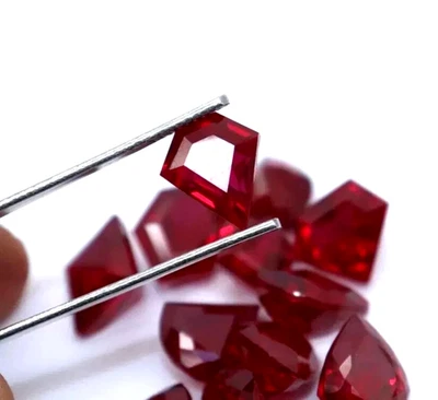 Natural Red Ruby 200 Ct Fancy Cut 18-22 Pcs Burma Certified Loose Gemstone Lot - Image 1 of 4