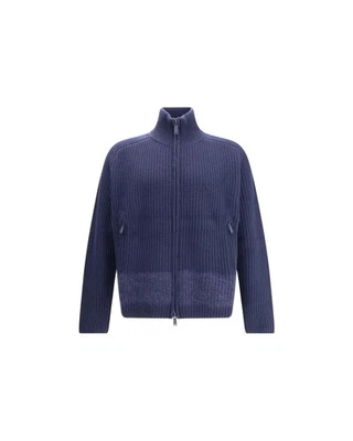 Dsquared² Zip-Up Casual Cardigan Men Blue Sweaters - Image 1 of 4