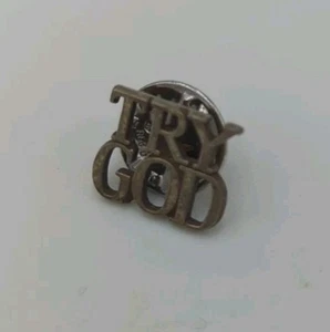 TIFFANY & CO STERLINGSILBER ANSTECKNADEL "TRY GOD" AUF RÜCKSEITE SIGNIERT - Bild 1 von 4