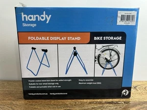 Bike Bicycle Foldable Display Stand Handy Storage Rear Wheel 20kg Max Load Push - Picture 1 of 6