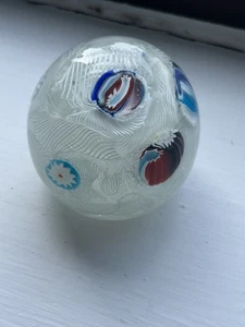 Murano Lattice Glass Paperweight - Picture 1 of 4