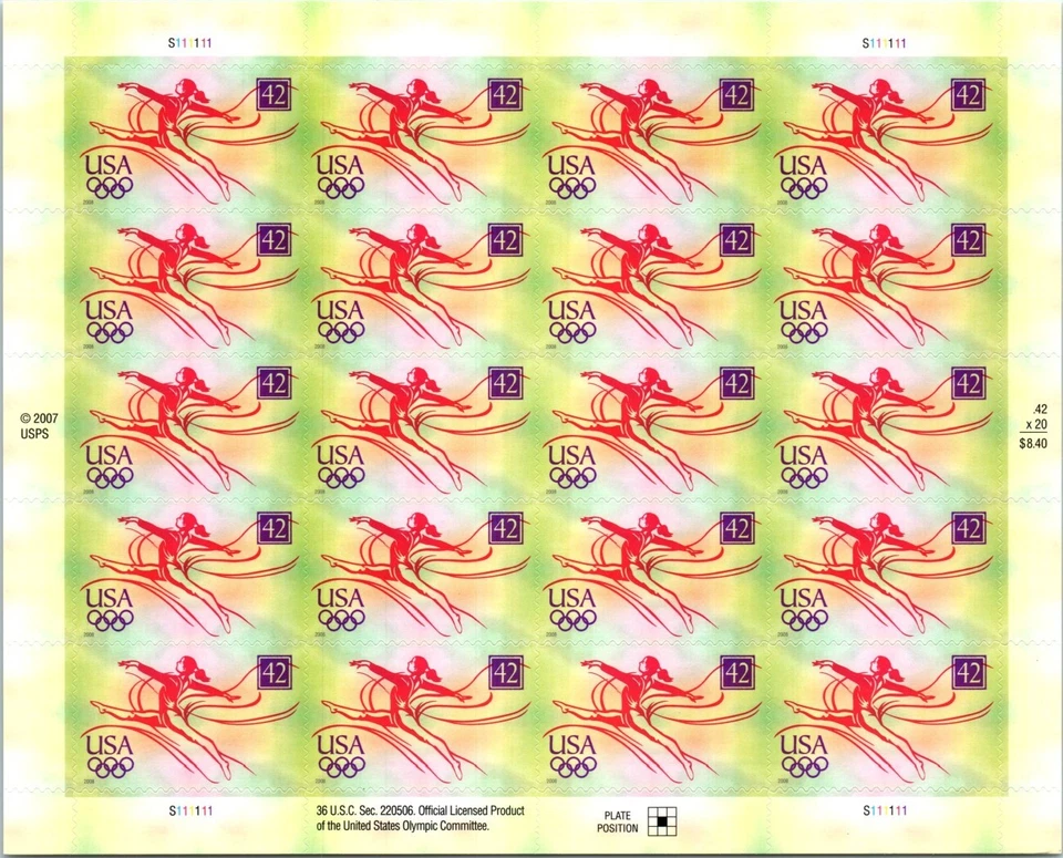 2008 Summer Olympics Beijing China 42c Sc 4334 mint pane of 20 - Image 1 of 1