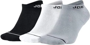 Jordan Jumpman No Show 3 Pk Unisex Sock MULTI Blk/Wht/Grey SX5546-018 Sz Large - Picture 1 of 2