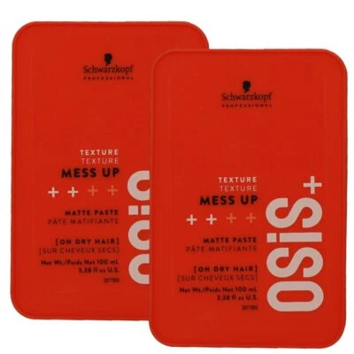 Schwarzkopf Osis Mess up matt Gum 2 x 100 ml Matte Wax Paste Set