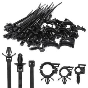 45x Kabelbinder Sortiment Set Auto Draht Schlauch Befestigungsclips Kabel Binder - Bild 1 von 6