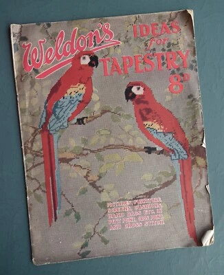 Vintage 1920s 1930s Weldon's Ideas for Tapestry book antique needlepoint charts - Image 1 of 4