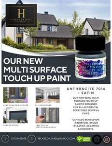 Multi Surface Touch Up Paint ✅️ - Anthracite 7016 Satin - Upvc Windows & Doors - Picture 1 of 8