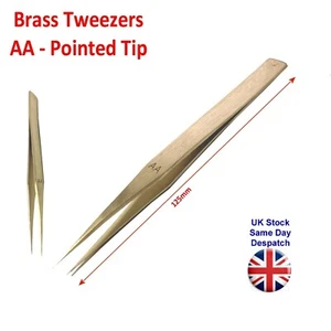 AA Brass Tweezers Non Magnetic Watchmakers Jewellers Tool - Picture 1 of 2