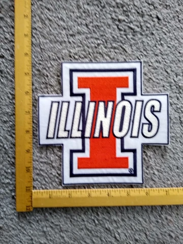 1 BIG RARE ILLINOIS FIGHTING ILLINI NCAA COLLEGE JACKET IRON ON PATCH free ship Cover