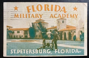 1936 St Petersburg FL Usa Picture Postcard Cover Florida Military Academy - Picture 1 of 2