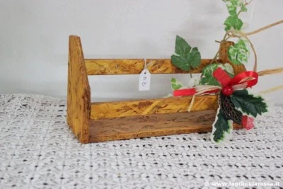 MENSOLINA PORTAOGGETTI STILE SHABBY CHIC  - MENSOLA PORTA SPEZIE ARTIGIANALE - Immagine 1 di 4