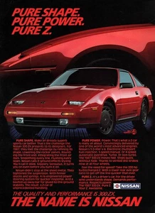 1987 Nissan 300 ZX "Pure Shape. Pure Power." Original Color Ad - Picture 1 of 1