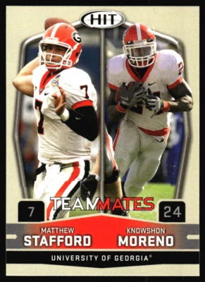 2009 SAGE HIT Matthew Stafford / Knowshon Moreno Rookie #56 Georgia Bulldogs - Image 1 of 2