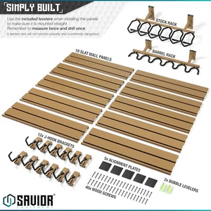 Savior Equip Wall Rack System Heavy-Duty Steel Tactical Rifle Carbine Shotgun - Picture 1 of 7