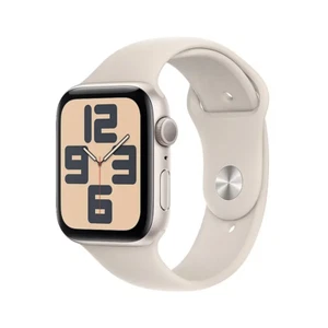 Apple Watch SE MRE53LL/A 2nd Gen 44mm GPS Starlight w/ Starlight Band - M/L - Afbeelding 1 van 7