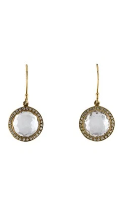 IPPOLITA 18K YELLOW GOLD DIAMOND & QUARTZ SMALL DROP EARRINGS - Image 1 of 4