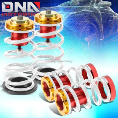 KIT DE MANGUITO COILOVER SUSPENSIÓN AJUSTABLE PARA 12-15 CIVIC 1"-4" CON RESORTE BLANCO Foto 1 de 4