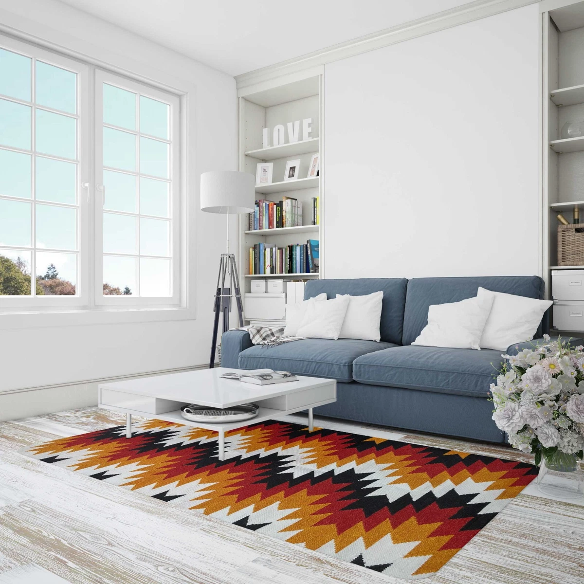 BENUTA - Alfombra De Exterior & Interior Beige/rojo 160x235 Cm | Leroy