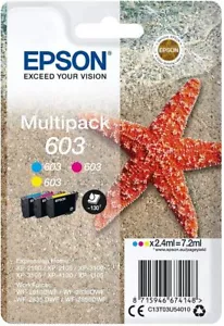 Original Epson 603 CMY Ink Cartridges T03U540 for XP-2100 XP-2150 XP-3100 Box uk - Picture 1 of 1